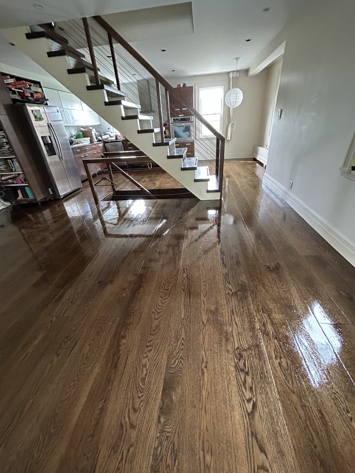 Hardwood floor installation and refinishing project 10